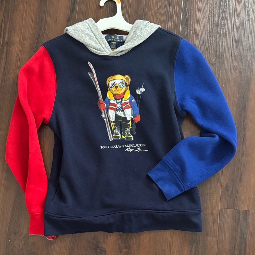 Polo by Ralph Lauren kids Blue and Red Hoodie size 14-16